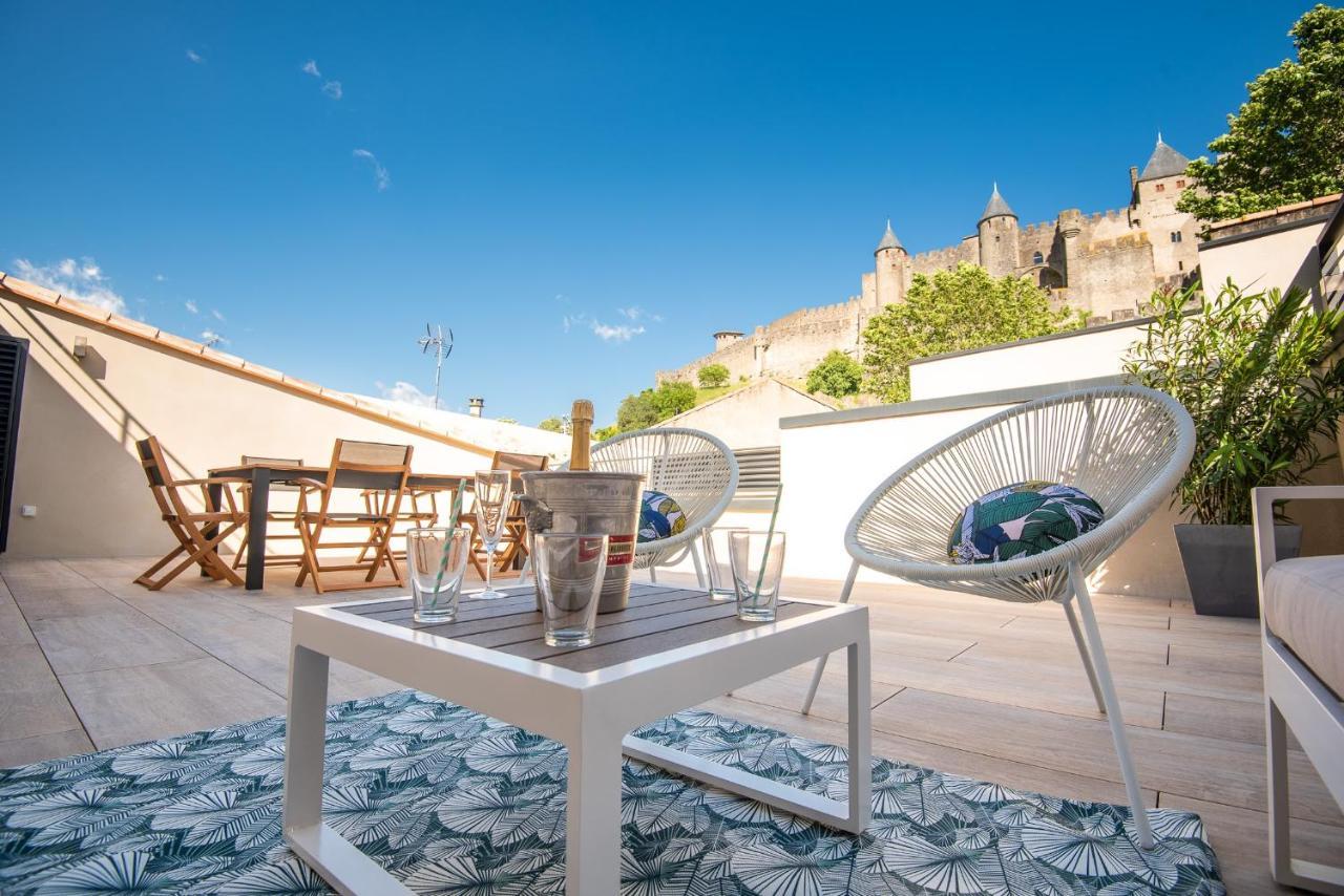 La Terrasse De La Tour Pinte. Appartement Carcassonne Buitenkant foto