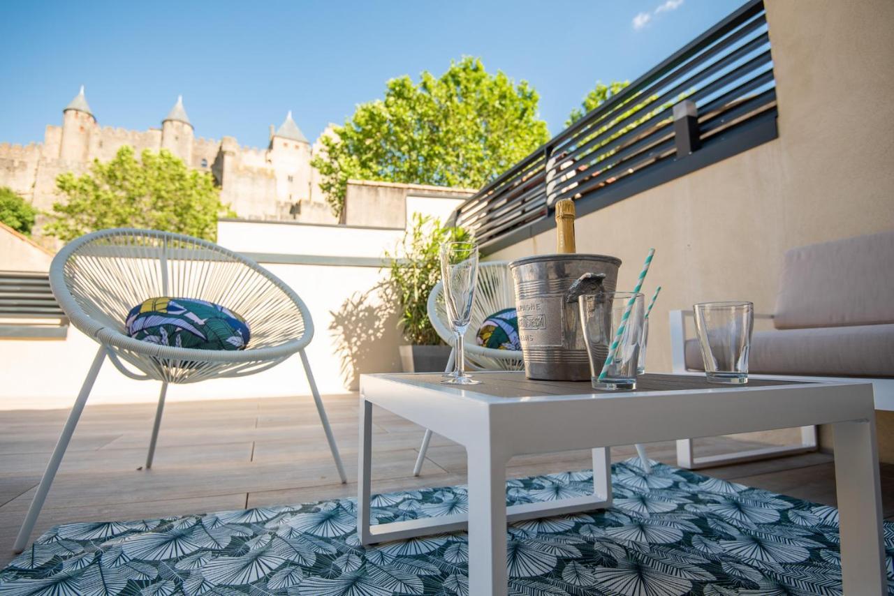 La Terrasse De La Tour Pinte. Appartement Carcassonne Buitenkant foto